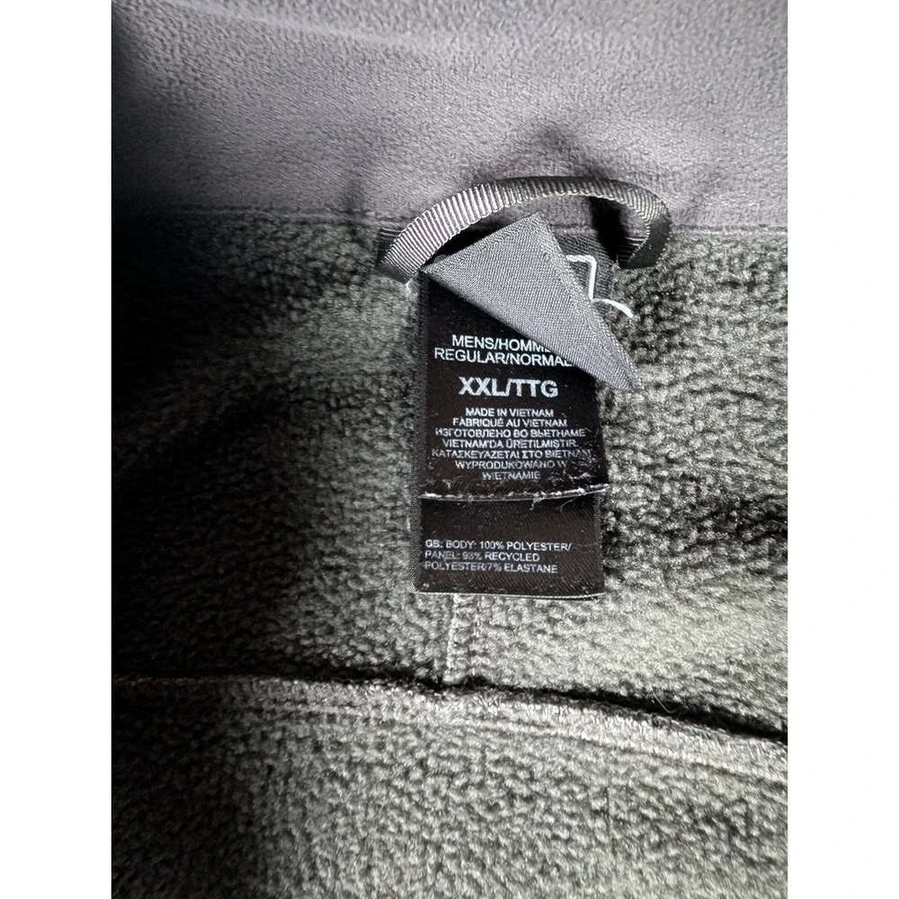 The‎ North Face Mens Full Zip Fleece Jacket Green Black Two Tone Mock Neck XXL